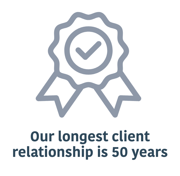 Our longest client relationship is 50 years