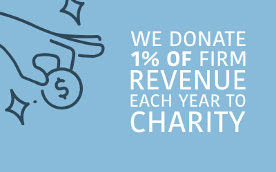 We donate 1% of revenue each year to charity