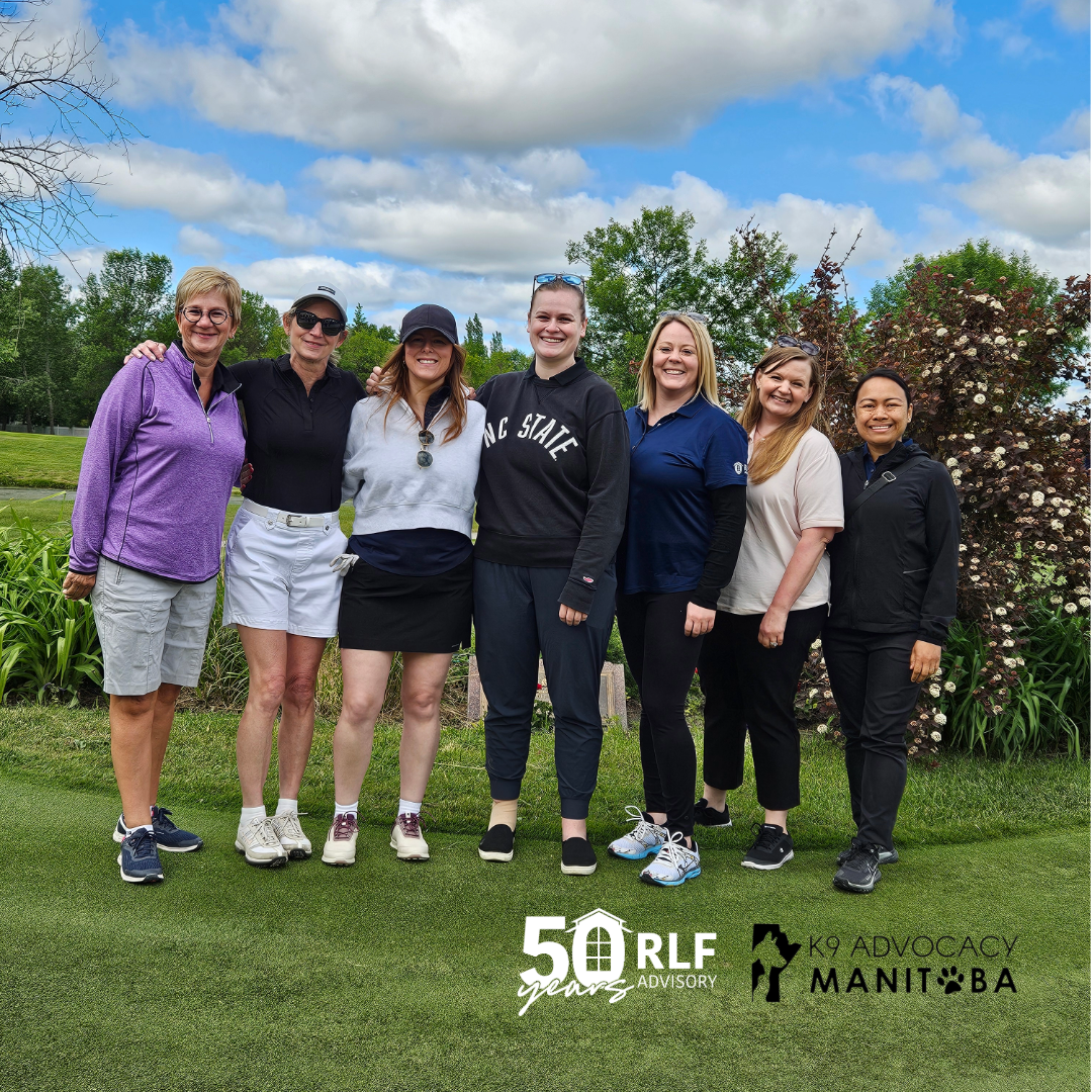 The RLF Advisory team at the Barkin' Fore Change golf event